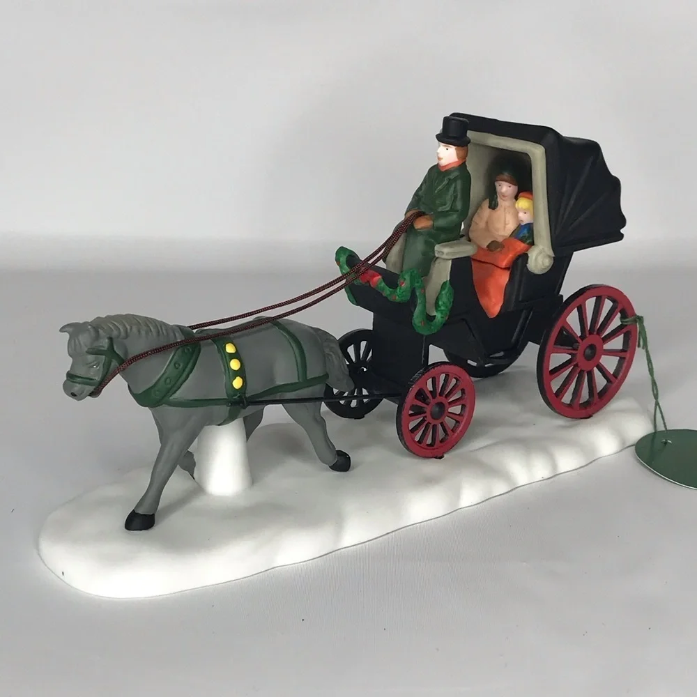 Dept 56 Heritage Village Series Horse Buggy 1989 Department 56 Christmas‎ Scene